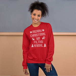 Merry Christmas Ya Filthy Animal Unisex Ugly Xmas Sweater Sweatshirt Merry Christmas Ya Filthy Animal Unisex Ugly Xmas Sweater Sweatshirt