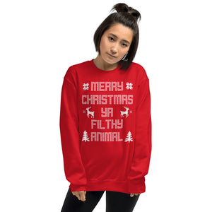 Merry Christmas Ya Filthy Animal Unisex Ugly Xmas Sweater Sweatshirt Merry Christmas Ya Filthy Animal Unisex Ugly Xmas Sweater Sweatshirt