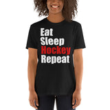 Eat Sleep Hockey Repeat Unisex T-Shirt ice hockey hockey player, hockey shirt, hockey t shirt