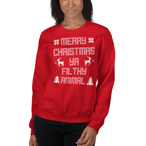 Merry Christmas Ya Filthy Animal Unisex Ugly Xmas Sweater Sweatshirt Merry Christmas Ya Filthy Animal Unisex Ugly Xmas Sweater Sweatshirt