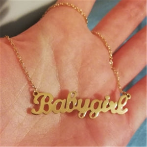 Babygirl Script Choker Necklace Babygirl Script Choker Necklace