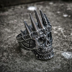 Mens King Crown Skull 316L Stainless Steel Ring skull rings for men skull ring skull rings for women