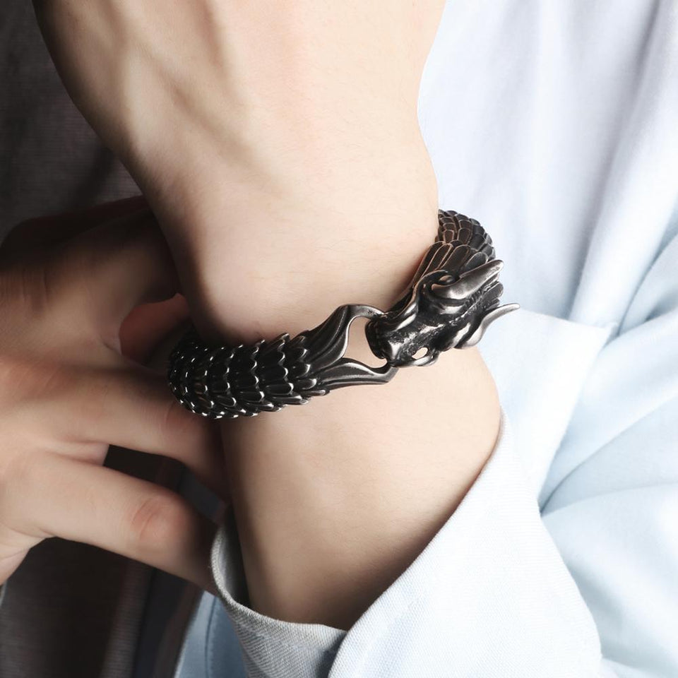 Stainless Steel Dragon Bracelet