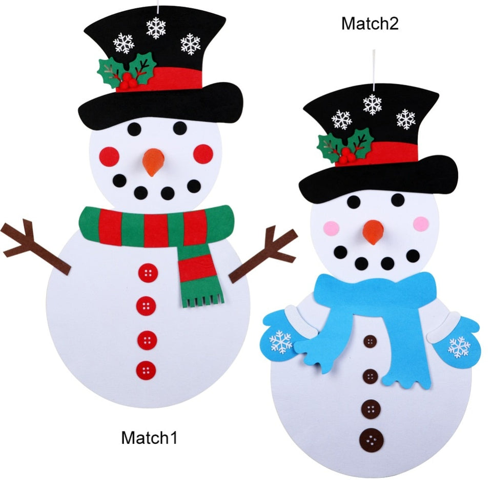 DIY Felt Christmas Snowman or Tree - Children's Favorite Gift