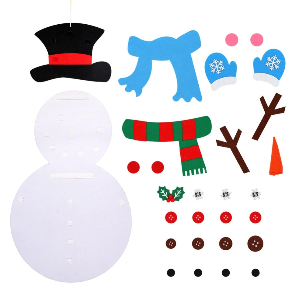 DIY Felt Christmas Snowman or Tree - Children's Favorite Gift