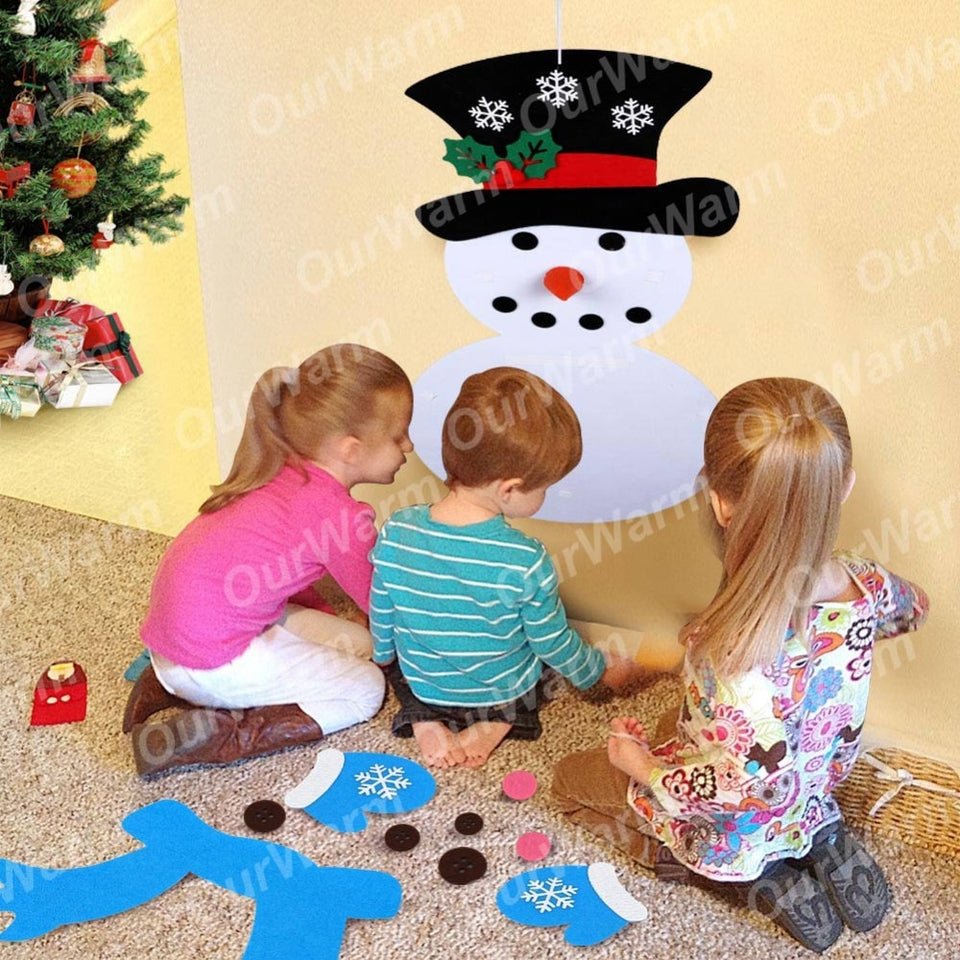 DIY Felt Christmas Snowman or Tree - Children's Favorite Gift