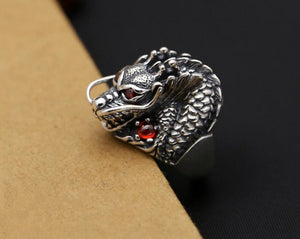 Dragon King Zircon Eyes - Genuine 925 Sterling Silver Dragon King Zircon Eyes - Genuine 925 Sterling Silver