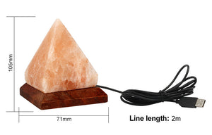 Himalayan Salt Lamp (Triangle) pink himalayan salt lamp - himalayan rock salt lamp - salt rock lamp