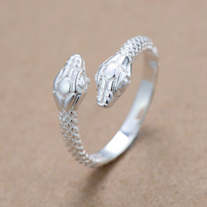 Adjustable Silver Plated Snake Ring Adjustable Silver Plated Snake Ring