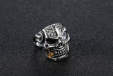 Gold Smoking Skull Ring skull rings for men skull ring skull rings for women