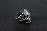 Gold Smoking Skull Ring skull rings for men skull ring skull rings for women