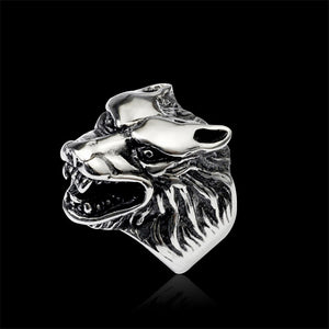 Stainless Steel Wolf Head Ring Stainless Steel Wolf Head Ring