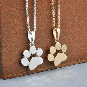 Dog Paw Print Necklace dog necklace