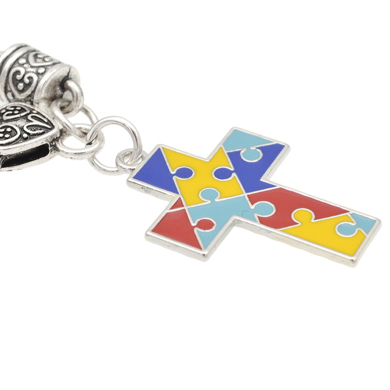 Autism Awareness Puzzle Charm Bracelet