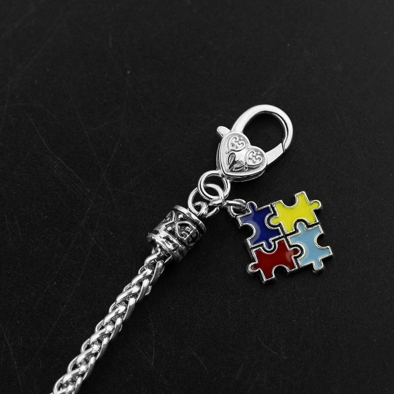 Autism Awareness Puzzle Charm Bracelet