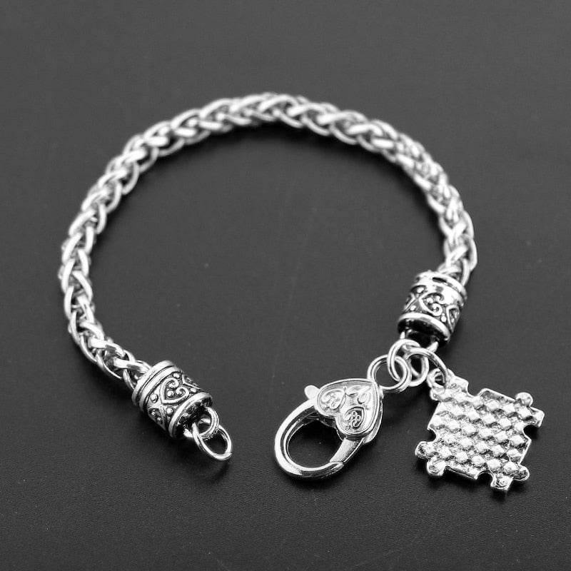 Autism Awareness Puzzle Charm Bracelet