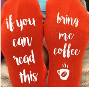 If You Can Read This Bring Me Coffee Socks