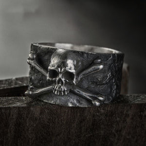 Mens Vintage Skull And Crossbones Stainless Steel Pirate Ring skull rings for men skull ring skull rings for women