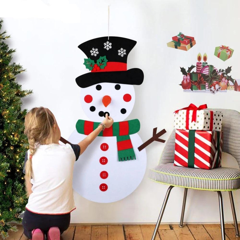 DIY Felt Christmas Snowman or Tree - Children's Favorite Gift