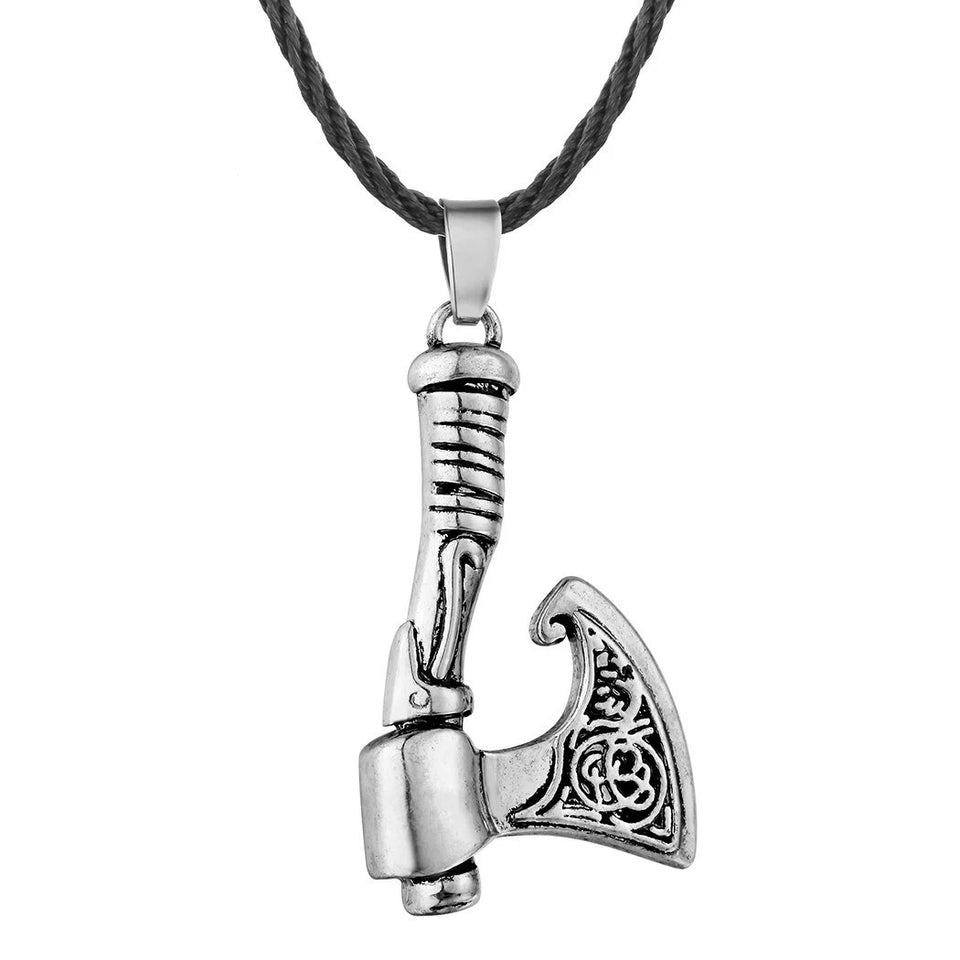 Silver Axe Pendant Necklace