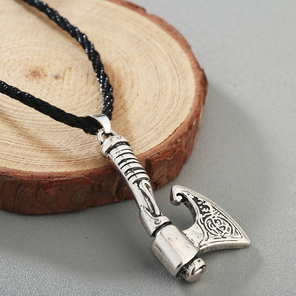 Silver Axe Pendant Necklace