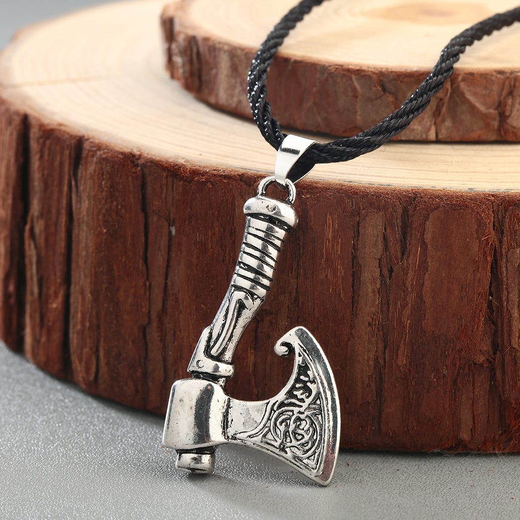 Silver Axe Pendant Necklace