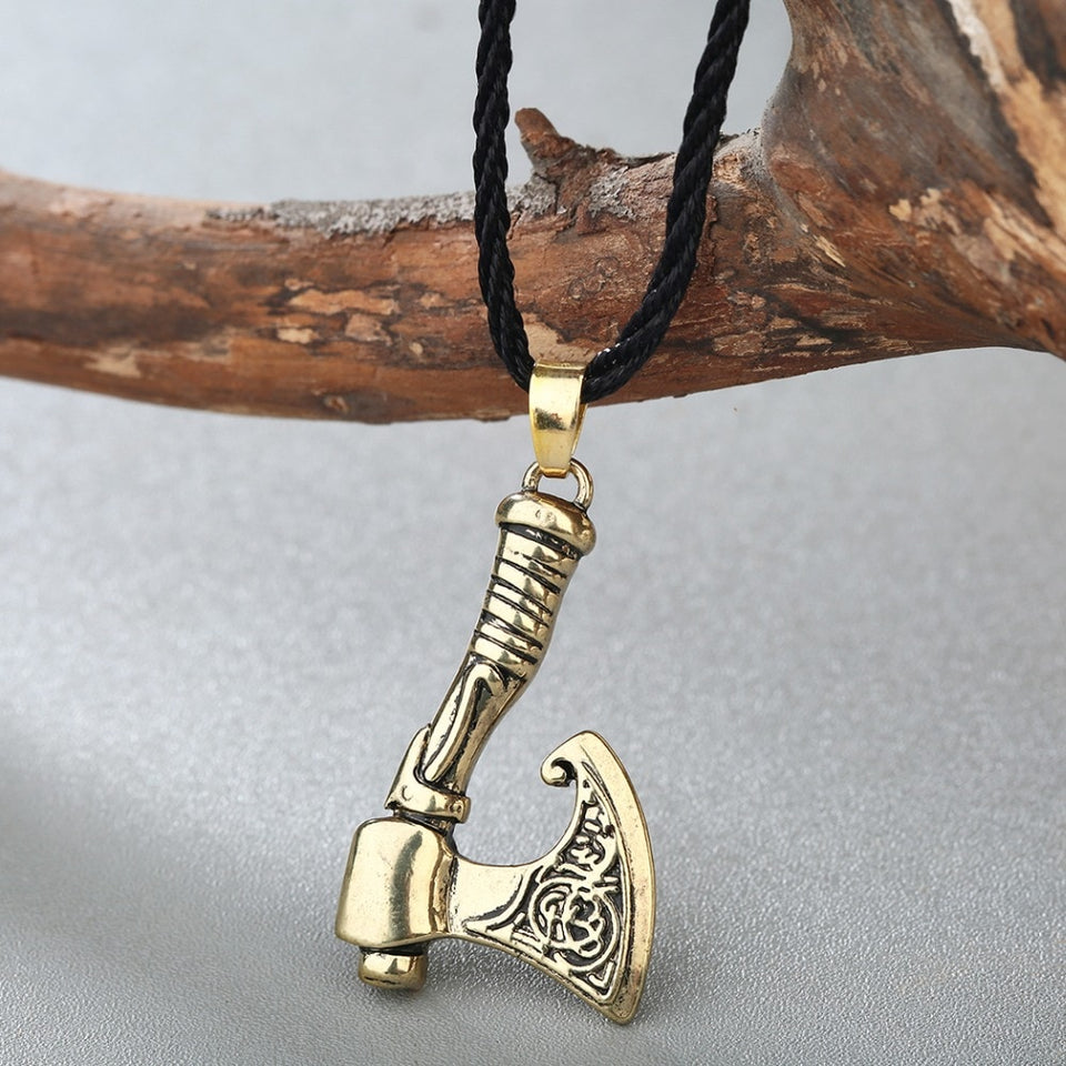 Silver Axe Pendant Necklace