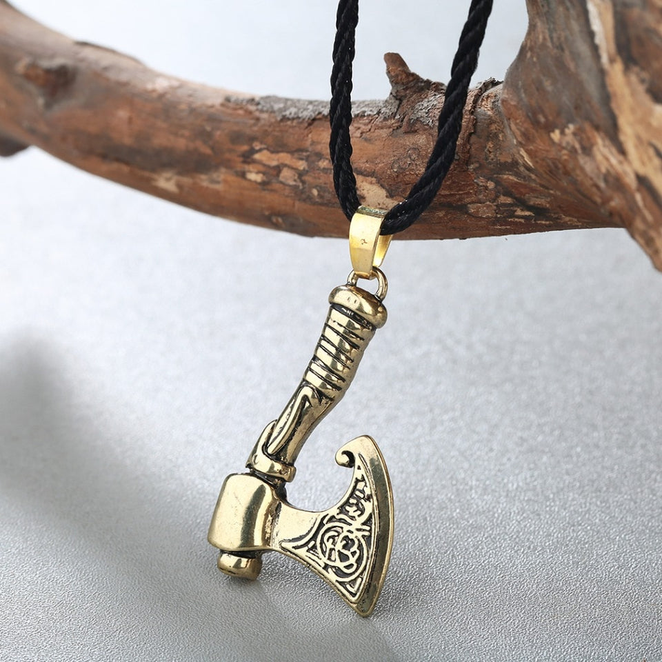 Silver Axe Pendant Necklace