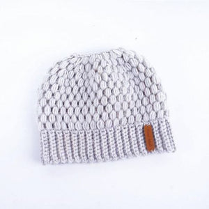 Ponytail Beanie Knitted Winter Hat ponytail beanie cc ponytail beanie beanie with ponytail hole ponytail beanie hat beanie with hole for hair beanie hat with ponytail hole