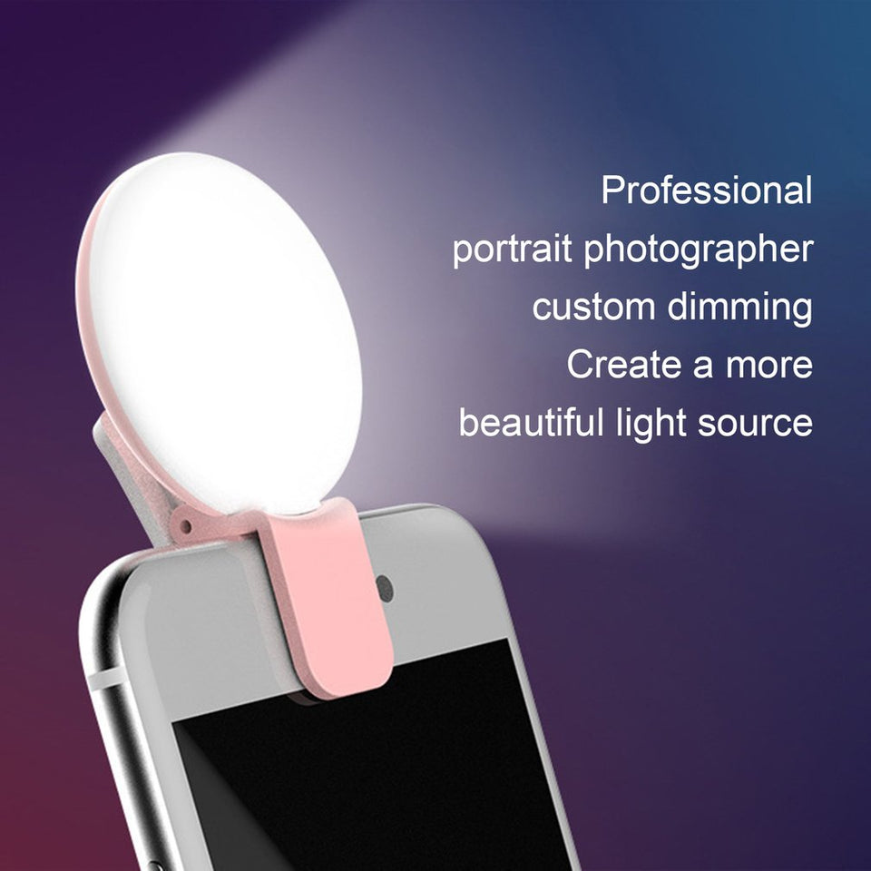 Universal Selfie Smartphone LED Ring Flash Light