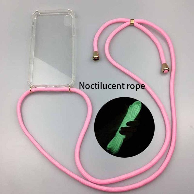 iPhone Crossbody Strap Necklace Phone Case With Lanyard