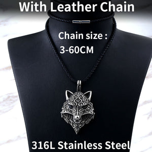 Guardian Wolf Head Viking Necklace wolf necklace