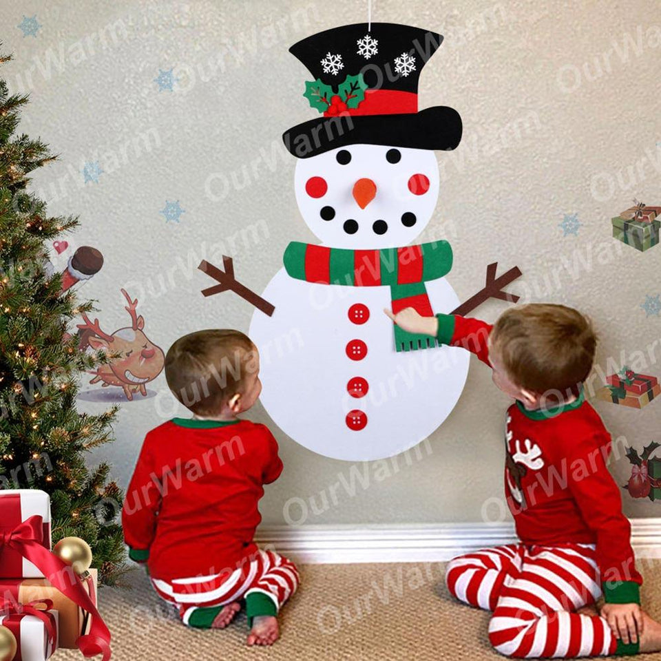 DIY Felt Christmas Snowman or Tree - Children's Favorite Gift