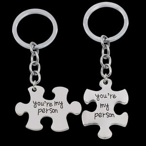 You Are My Person Couple Keychain couple keychain cute couple keychains his and her keychains couple keyrings key to my heart keychain matching keychains for couples