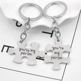 You Are My Person Couple Keychain couple keychain cute couple keychains his and her keychains couple keyrings key to my heart keychain matching keychains for couples