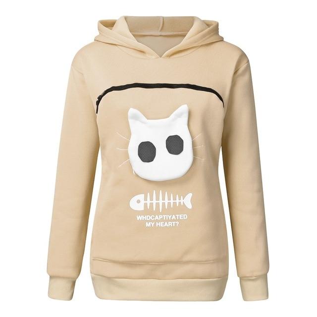 cat pouch hoodie cat hoodie cat carrier hoodie cat pocket hoodie