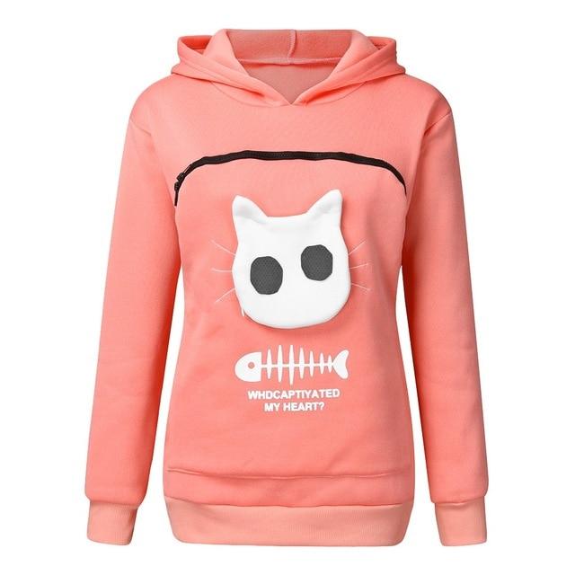 cat pouch hoodie cat hoodie cat carrier hoodie cat pocket hoodie