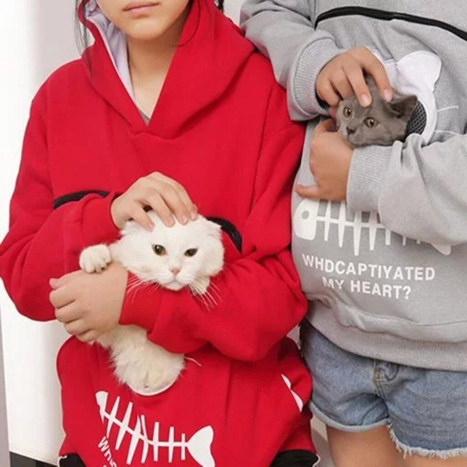 cat pouch hoodie cat hoodie cat carrier hoodie cat pocket hoodie