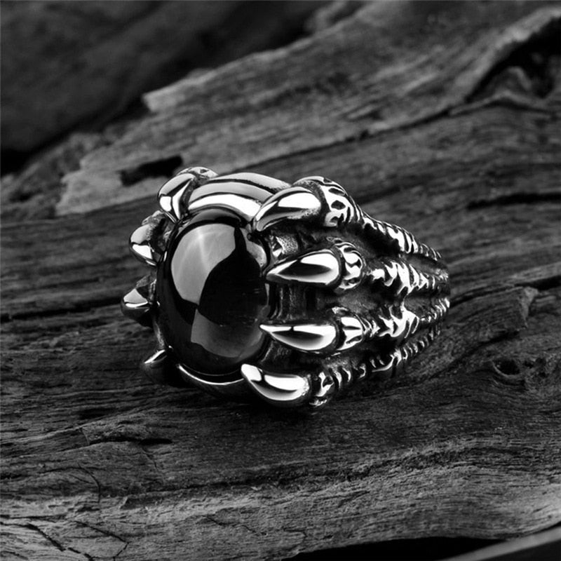 dragon ring, mens dragon ring, dragon ring silver, dragon claw ring, dragon eye ring