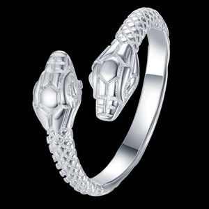 Adjustable Silver Plated Snake Ring Adjustable Silver Plated Snake Ring