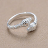 Adjustable Silver Plated Snake Ring Adjustable Silver Plated Snake Ring