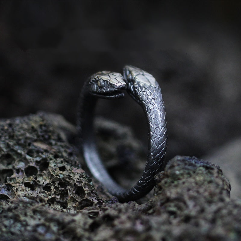 Double Headed Snake Stainless Steel Ring