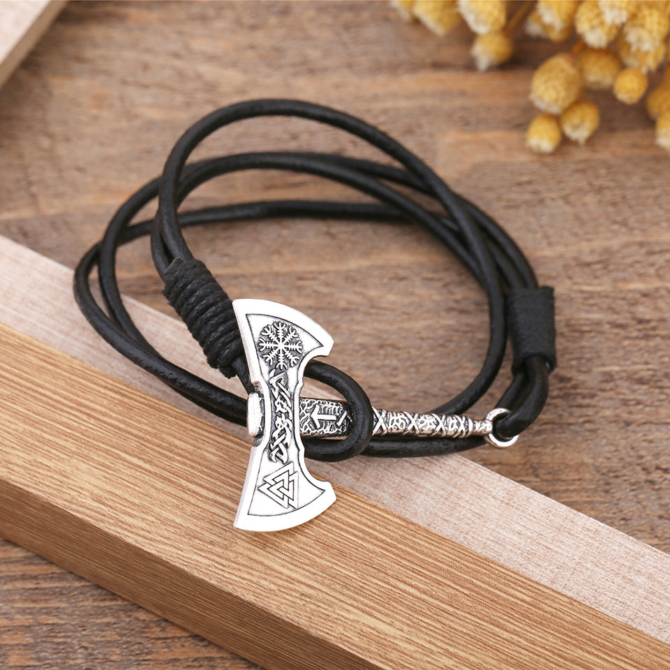 Axe Leather Bracelet