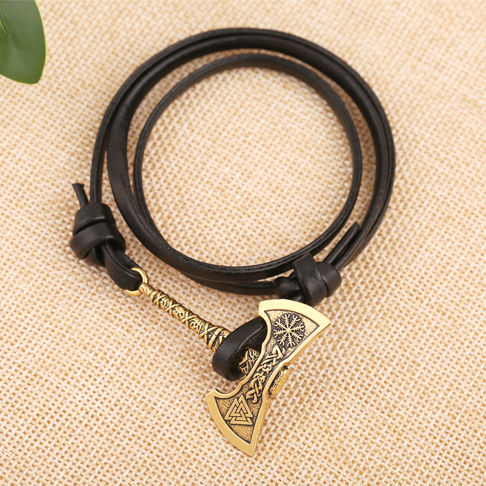 Axe Leather Bracelet