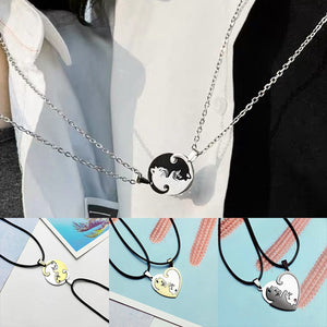 Cat Couple Necklace cat necklace, couple necklace, relationship necklaces, couple chains, his and hers necklaces