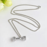 Dumbbell Pendant Necklace | Gym Fitness Necklace Dumbbell necklace