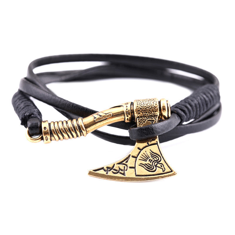 Axe Leather Bracelet