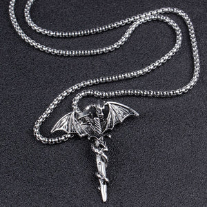 Vintage Sword Dragon Pendant Necklace Vintage Sword Dragon Pendant Necklace