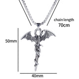 Vintage Sword Dragon Pendant Necklace Vintage Sword Dragon Pendant Necklace