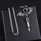 Vintage Sword Dragon Pendant Necklace Vintage Sword Dragon Pendant Necklace